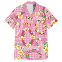 Hawaiian Leis Family Matching Puletasi and Hawaiian Shirt Kakau Tattoos and Palaka Pastel Pink Color LT03 Dad's Shirt - Short Sleeve Pink - Polynesian Pride