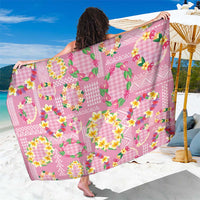 Hawaiian Leis Sarong Kakau Tattoos and Palaka Pastel Pink Color
