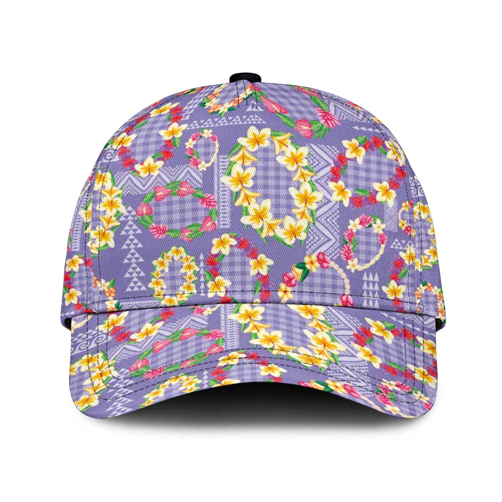 Hawaiian Leis Classic Cap Kakau Tattoos and Palaka Pastel Purple Color
