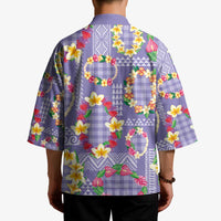 Hawaiian Leis Kimono Kakau Tattoos and Palaka Pastel Purple Color