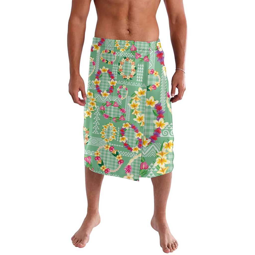 Hawaiian Leis Lavalava Kakau Tattoos and Palaka Pastel Green Color