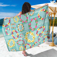 Hawaiian Leis Sarong Kakau Tattoos and Palaka Pastel Teal Color