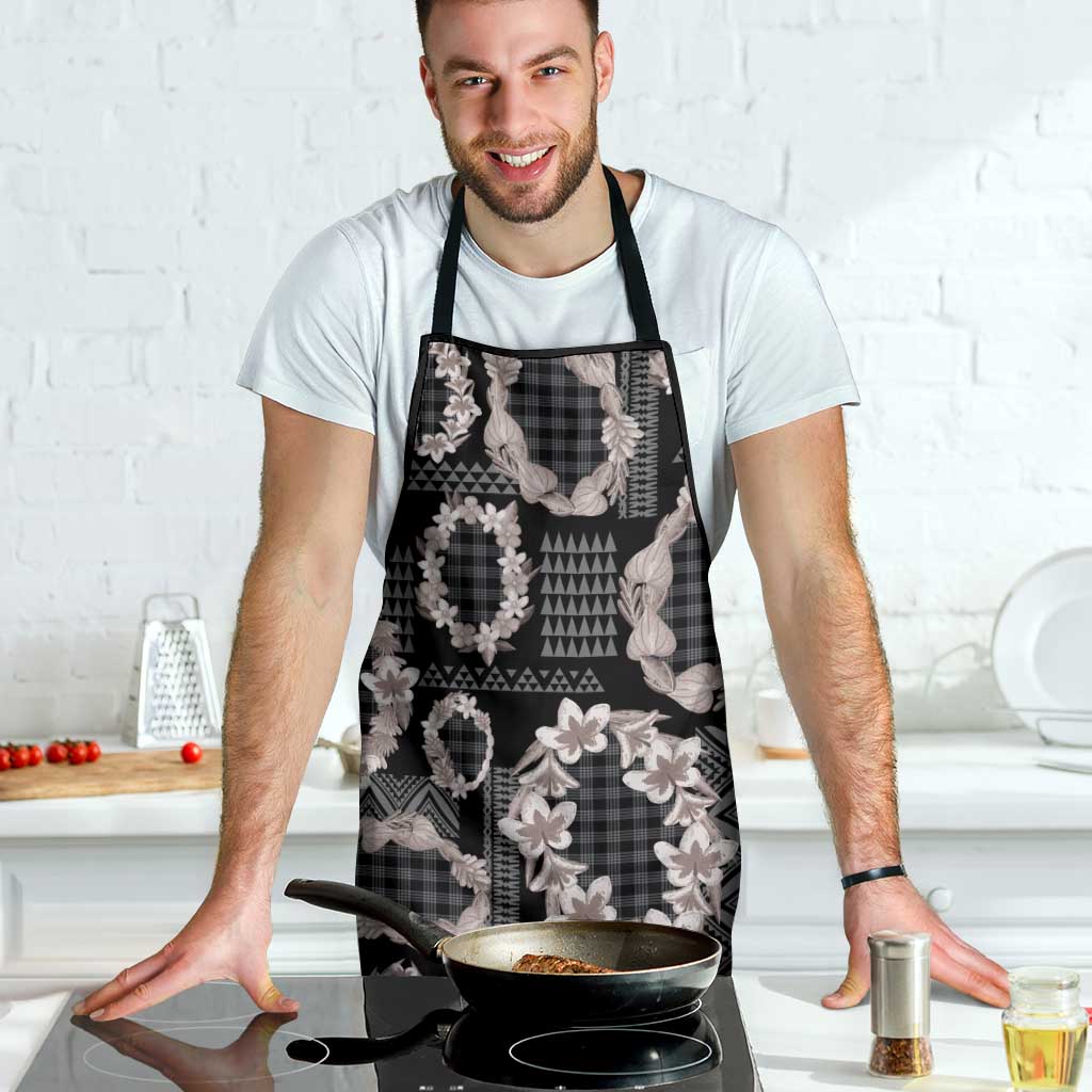 Hawaiian Leis Apron Kakau Tattoos and Palaka Pastel Grayscale
