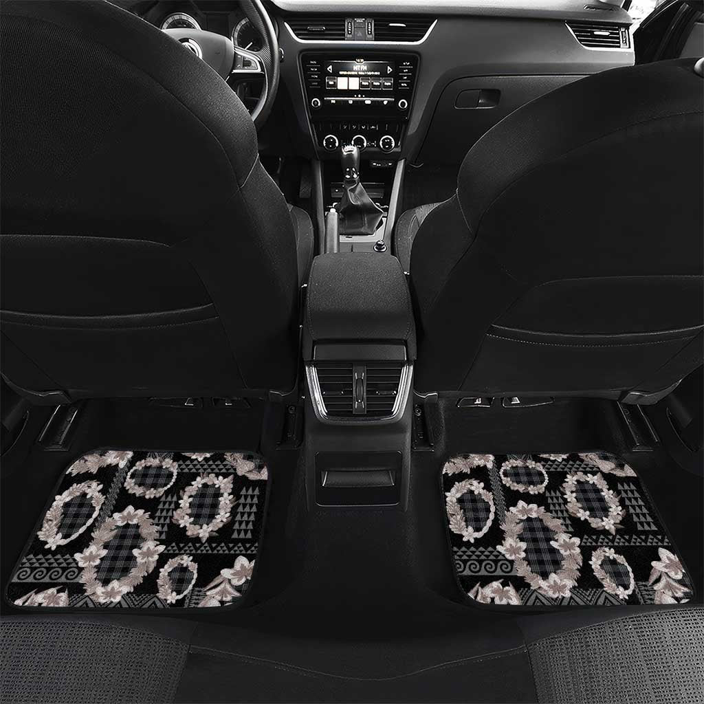 Hawaiian Leis Car Mats Kakau Tattoos and Palaka Pastel Grayscale