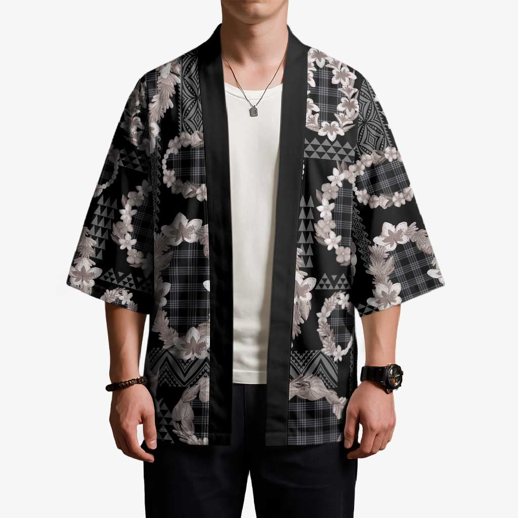 Hawaiian Leis Kimono Kakau Tattoos and Palaka Pastel Grayscale