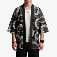 Hawaiian Leis Kimono Kakau Tattoos and Palaka Pastel Grayscale