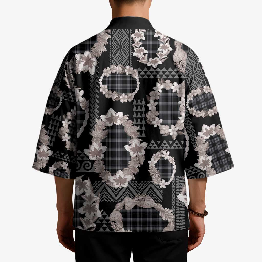 Hawaiian Leis Kimono Kakau Tattoos and Palaka Pastel Grayscale