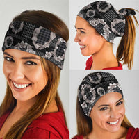Hawaiian Leis Neck Gaiter Kakau Tattoos and Palaka Pastel Grayscale