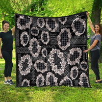 Hawaiian Leis Quilt Kakau Tattoos and Palaka Pastel Grayscale