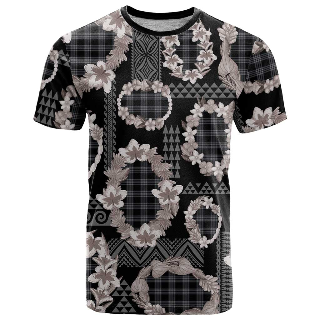 Hawaiian Leis T Shirt Kakau Tattoos and Palaka Pastel Grayscale