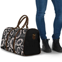 Hawaiian Leis Travel Bag Kakau Tattoos and Palaka Pastel Grayscale