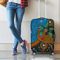 Fiji and Australia Luggage Cover Palm Tree and Abogirinal Emu