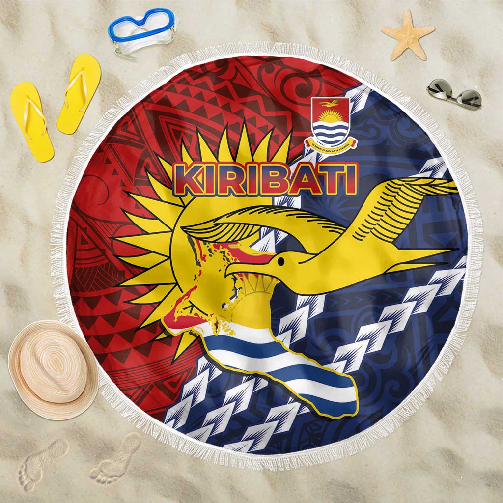 Kiribati Independence Day Beach Blanket Polynesian and Melanesian Art Tattoo LT03 One Size 150cm Red - Polynesian Pride