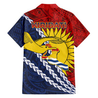 Kiribati Independence Day Family Matching Off The Shoulder Long Sleeve Dress and Hawaiian Shirt Polynesian and Melanesian Art Tattoo LT03 - Polynesian Pride
