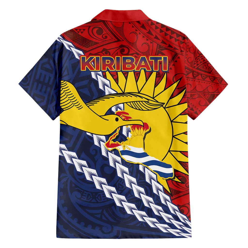 Kiribati Independence Day Family Matching Off Shoulder Short Dress and Hawaiian Shirt Polynesian and Melanesian Art Tattoo LT03 - Polynesian Pride