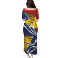 Kiribati Independence Day Family Matching Puletasi and Hawaiian Shirt Polynesian and Melanesian Art Tattoo LT03 - Polynesian Pride