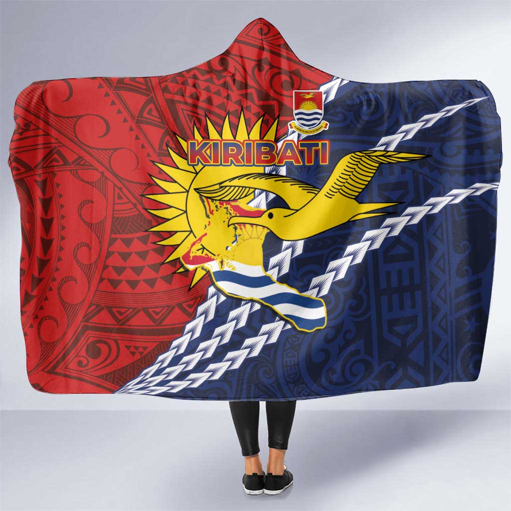 Kiribati Independence Day Hooded Blanket Polynesian and Melanesian Art Tattoo LT03 One Size Red - Polynesian Pride