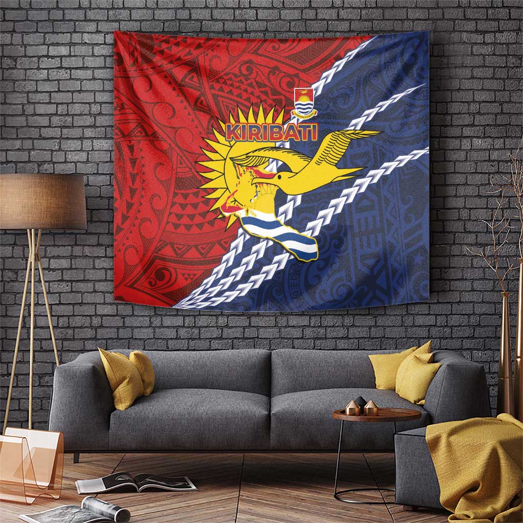 Kiribati Independence Day Tapestry Polynesian and Melanesian Art Tattoo LT03 Red - Polynesian Pride