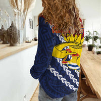 Kiribati Independence Day Women Casual Shirt Polynesian and Melanesian Art Tattoo LT03 - Polynesian Pride