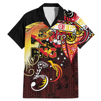 Papua New Guinea 2025 Family Matching Mermaid Dress and Hawaiian Shirt 50th Independence Day Anniversary LT03 Dad's Shirt - Short Sleeve Red - Polynesian Pride
