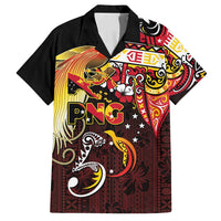 Papua New Guinea 2025 Family Matching Off Shoulder Maxi Dress and Hawaiian Shirt 50th Independence Day Anniversary LT03 Dad's Shirt - Short Sleeve Red - Polynesian Pride