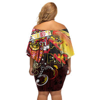 Papua New Guinea 2025 Family Matching Off Shoulder Short Dress and Hawaiian Shirt 50th Independence Day Anniversary LT03 - Polynesian Pride