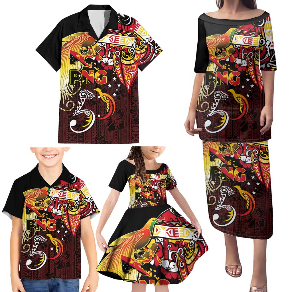 Papua New Guinea 2025 Family Matching Puletasi and Hawaiian Shirt 50th Independence Day Anniversary LT03 - Polynesian Pride