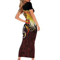 Papua New Guinea 2025 Family Matching Short Sleeve Bodycon Dress and Hawaiian Shirt 50th Independence Day Anniversary LT03 - Polynesian Pride