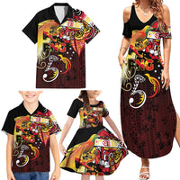 Papua New Guinea 2025 Family Matching Summer Maxi Dress and Hawaiian Shirt 50th Independence Day Anniversary LT03 - Polynesian Pride