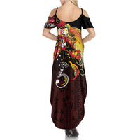 Papua New Guinea 2025 Family Matching Summer Maxi Dress and Hawaiian Shirt 50th Independence Day Anniversary LT03 - Polynesian Pride