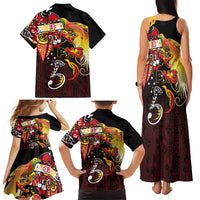Papua New Guinea 2025 Family Matching Tank Maxi Dress and Hawaiian Shirt 50th Independence Day Anniversary LT03 - Polynesian Pride
