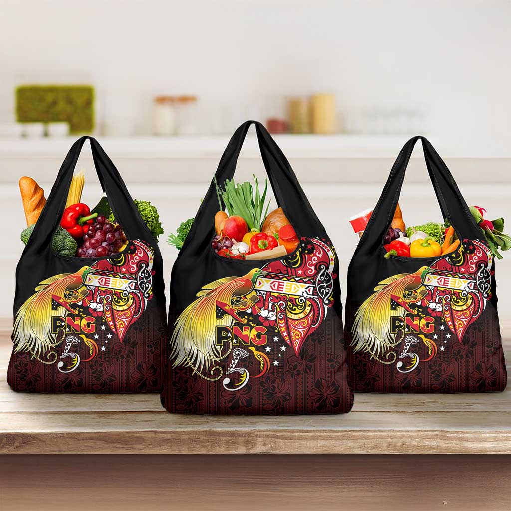 Papua New Guinea 2025 Grocery Bag 50th Independence Day Anniversary LT03 3-pack One Size Red - Polynesian Pride