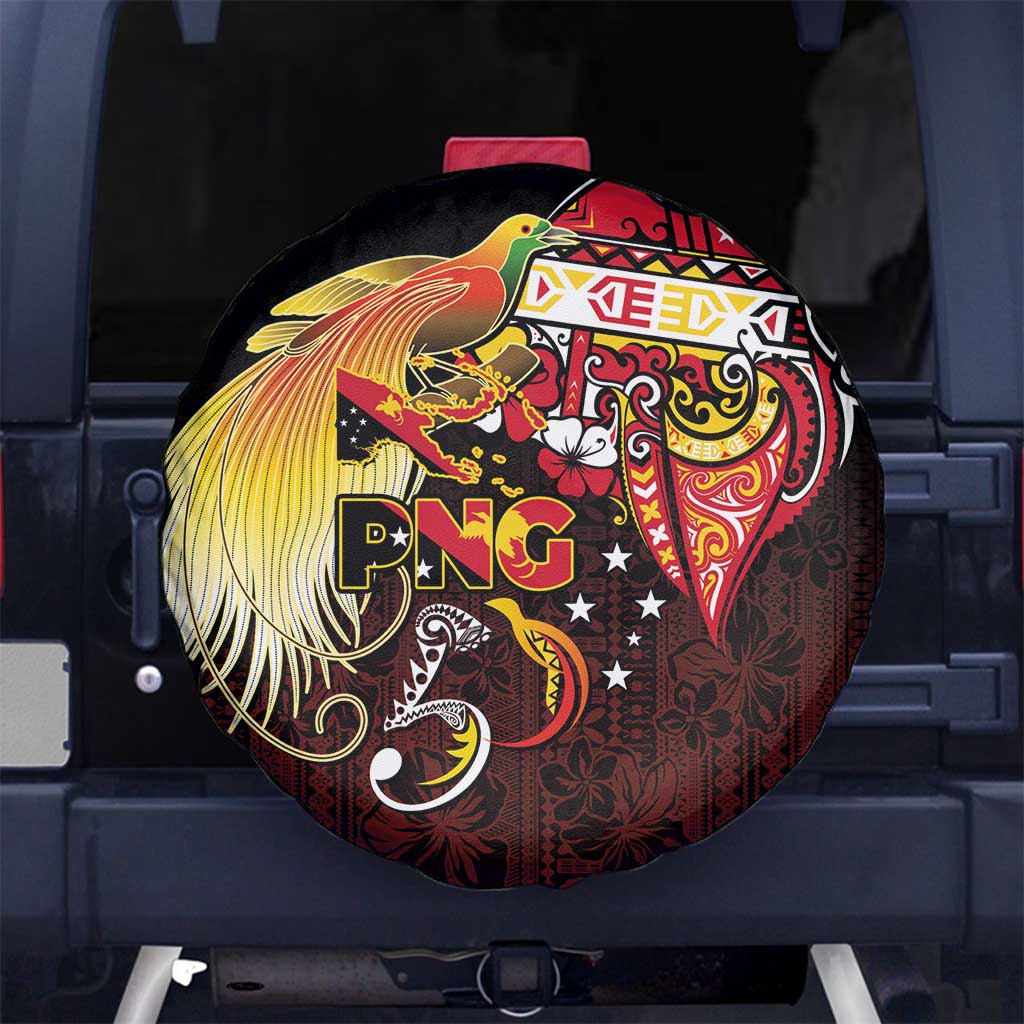 Papua New Guinea 2025 Spare Tire Cover 50th Independence Day Anniversary LT03 No hole Red - Polynesian Pride