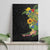 Hawaiian Tropical Plants and Chameleon Canvas Wall Art Polynesian Art Colorful - Polynesian Pride