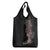 Hawaiian Tropical Plants and Chameleon Grocery Bag Polynesian Art Grayscale - Polynesian Pride