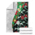 Hawaiian Tropical Flowers and Leaves Blanket on Leopard Pattern Half Style White-Black Version - Polynesian Pride