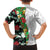 Hawaiian Tropical Flowers and Leaves Family Matching Off The Shoulder Long Sleeve Dress and Hawaiian Shirt on Leopard Pattern Half Style White-Black Version - Polynesian Pride