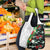 Hawaiian Tropical Flowers and Leaves Grocery Bag on Leopard Pattern Half Style White-Black Version - Polynesian Pride