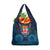 Fiji Coat of Arms Traditional Dashiki Grocery Bag Tapa Art and Palm Leaves Pattern Dark Navy Color - Polynesian Pride