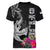 Polynesian Fiji Women V Neck T Shirt Shark and Hibiscus Tapa Pattern Version LT03 - Polynesian Pride