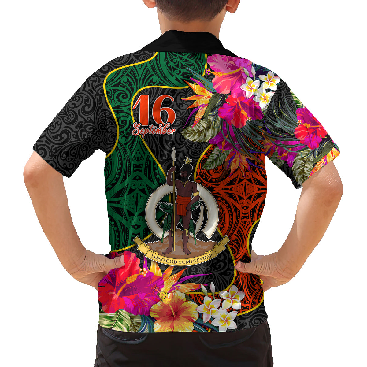 Penama Day Family Matching Puletasi Dress and Hawaiian Shirt 16th September Polynesian Pattern with Pacific Flower LT03 - Polynesian Pride