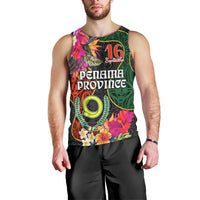 Penama Day Men Tank Top 16th September Polynesian Pattern with Pacific Flower LT03 - Polynesian Pride