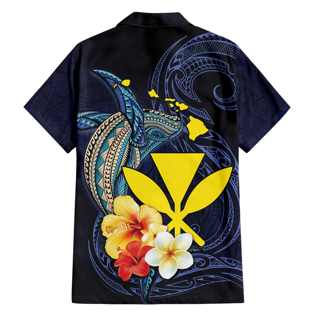 Hawaiian Whale and Kanaka Maoli Symbol Family Matching Long Sleeve Bodycon Dress and Hawaiian Shirt Hibiscus with Hawaii Map and Polynesian Tattoo Deep Sea Color LT03 - Polynesian Pride