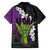 Hawaiian Halloween Family Matching Puletasi and Hawaiian Shirt Horror Shaka Hand with Plumeria and Polynesian Tattoo Midnight Color