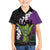 Hawaiian Halloween Family Matching Puletasi and Hawaiian Shirt Horror Shaka Hand with Plumeria and Polynesian Tattoo Midnight Color