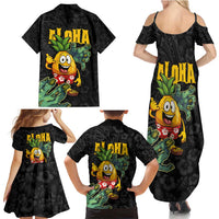 Hawaiian Halloween Family Matching Summer Maxi Dress and Hawaiian Shirt Aloha Pinapple with Mysterious Hands and Polynesian Tribal Tattoo LT03 - Polynesian Pride