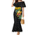 Hawaiian Halloween Mermaid Dress Aloha Pinapple with Mysterious Hands and Polynesian Tribal Tattoo