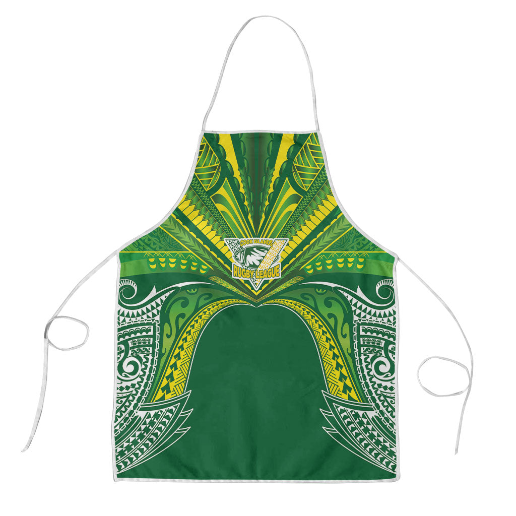 Cook Islands Rugby League Apron Polynesian and Tatau Tribal Art - Green Color LT03 Green - Polynesian Pride