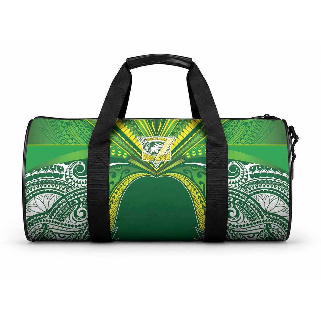 Cook Islands Rugby League Duffle Bag Polynesian and Tatau Tribal Art - Green Color LT03 One size Green - Polynesian Pride