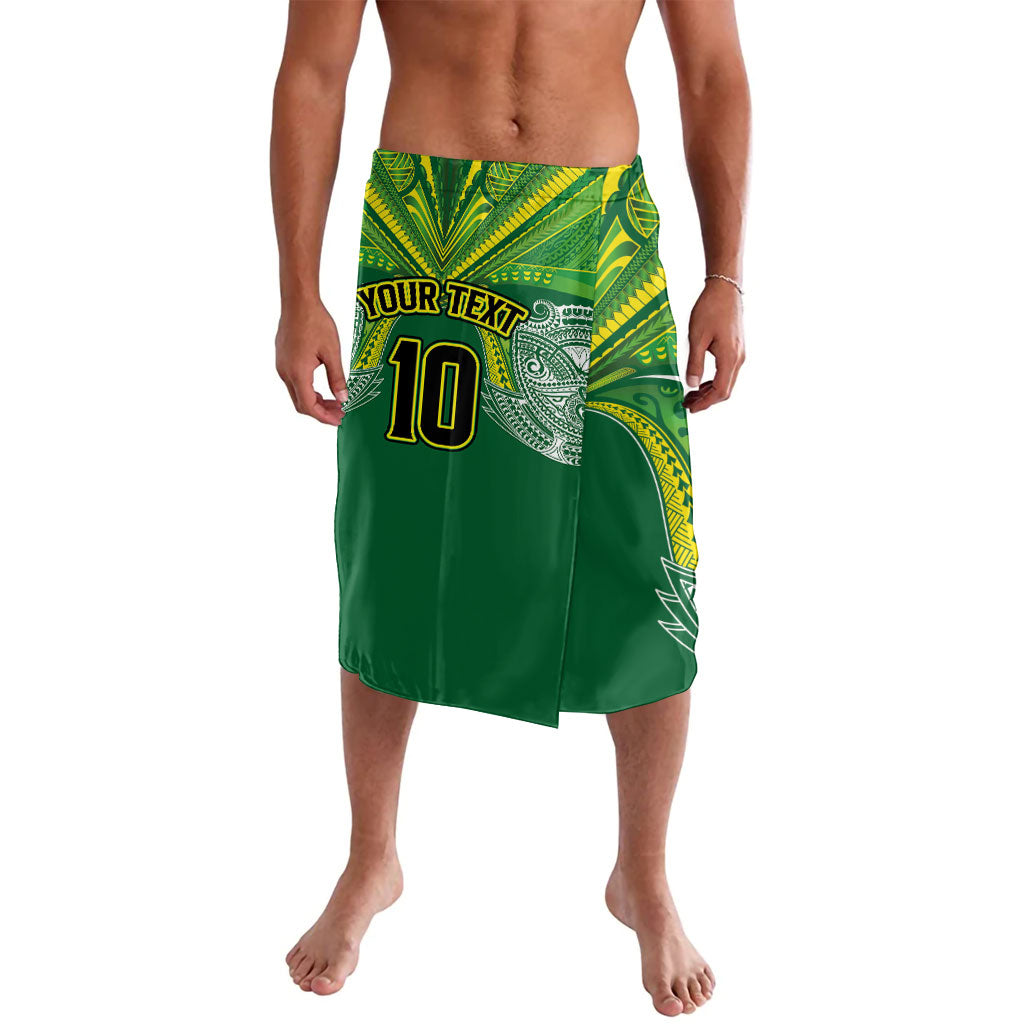 Cook Islands Rugby League Custom Lavalava Polynesian and Tatau Tribal Art - Green Color LT03 Green - Polynesian Pride